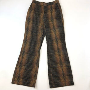& other stories animal print brown black print kick flare trousers Size 4